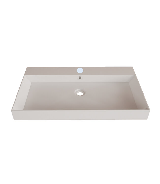 Wastafel Lako Mat Wit 80x46x7cm 0 kraangat