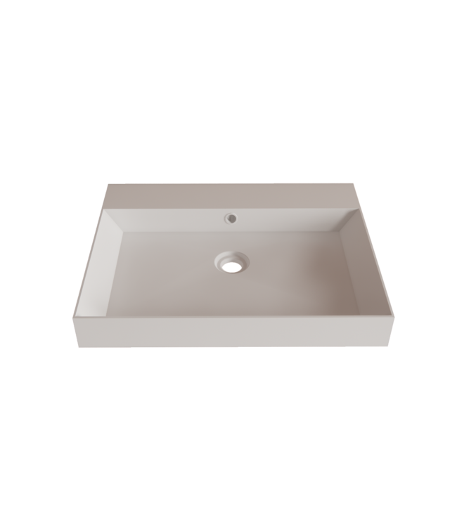 GLISS DESIGN Wastafel Lako Mat Wit 70x46x7cm 1 kraangat