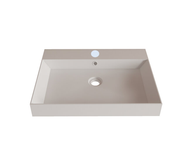 Wastafel Lako Mat Wit 60x46x7cm 1 kraangat Wastafel Lako Mat Wit 60x46x7cm 1 kraangat