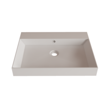 Wastafel Lako Glans Wit 70x46x7cm 0 kraangat