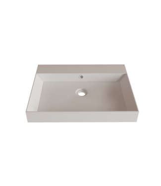 GLISS DESIGN Wastafel Lako Glans Wit 70x46x7cm 0 kraangat