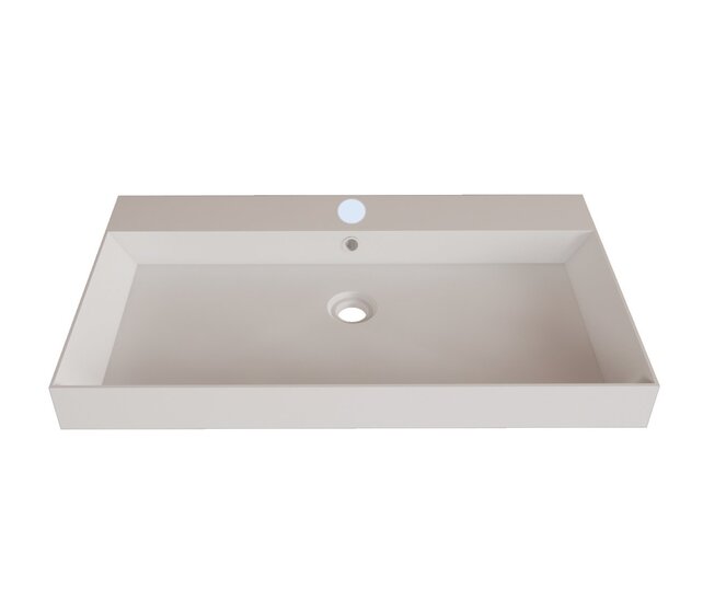 Wastafel Lako Glans Wit 80x46x7cm 0 kraangat Wastafel Lako Glans Wit 80x46x7cm 0 kraangat