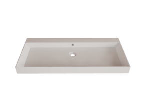 Wastafel Lako Glans Wit 100x46x7cm 0 kraangaten