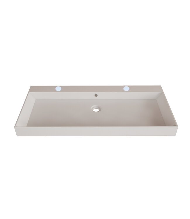 Wastafel Lako Glans Wit 100x46x7cm 0 kraangaten
