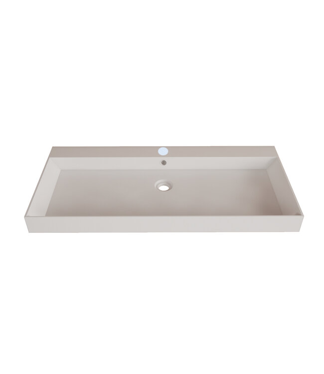 Wastafel Lako Glans Wit 100x46x7cm 0 kraangaten