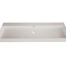 Wastafel Lako Glans Wit 140x46x7cm enkele wasbak 0 kraangaten