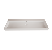 Wastafel Lako Glans Wit 140x46x7cm enkele wasbak 0 kraangaten