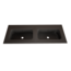 GLISS DESIGN Wastafel Asia Mat Zwart 140cm Dubbele wasbak 0 kraangaten