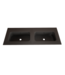 Wastafel Asia Mat Zwart 140cm Dubbele wasbak 0 kraangaten