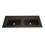 GLISS DESIGN Wastafel Asia Mat Zwart 120cm Dubbele wasbak 0 kraangaten