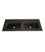 Wastafel Asia Mat Zwart 120cm Dubbele wasbak 0 kraangaten