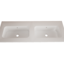 Wastafel Asia Mat Wit 140cm Dubbele wasbak 0 kraangaten