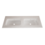 GLISS DESIGN Wastafel Asia Mat Wit 120cm Dubbele wasbak 0 kraangaten