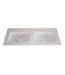 Wastafel Asia Mat Wit 120cm Dubbele wasbak 2 kraangaten
