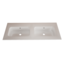 GLISS DESIGN Wastafel Asia Glans Wit 140cm Dubbele wasbak 0 kraangaten