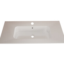 Wastafel Asia Glans Wit 100cm wasbak met 1 kraangat