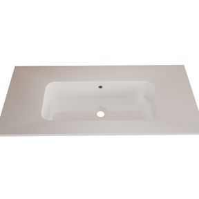 Wastafel Asia Glans Wit 100cm wasbak zonder kraangat