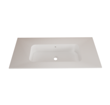 Wastafel Asia Mat Wit 100cm wasbak zonder kraangat