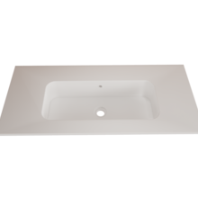 Wastafel Asia Mat Wit 100cm wasbak zonder kraangat