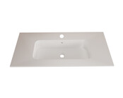 Wastafel Asia Mat Wit 100cm wasbak met 1 kraangat