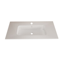 Wastafel Asia Mat Wit 100cm wasbak met 1 kraangat