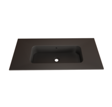 Wastafel Asia Mat Zwart 100cm wasbak zonder kraangat