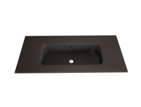 Wastafel Asia Mat Zwart 90cm wasbak zonder kraangat