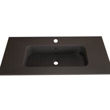 Wastafel Asia Mat Zwart 90cm wasbak met kraangat