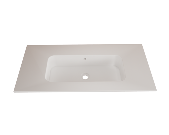 Wastafel Asia Mat Wit 90cm wasbak met 1 kraangat Wastafel Asia Mat Wit 90cm wasbak met 1 kraangat