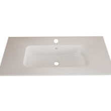 Wastafel Asia Mat Wit 90cm wasbak met 1 kraangat