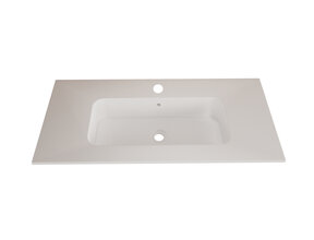 Wastafel Asia Mat Wit 90cm wasbak met 1 kraangat