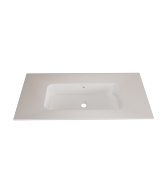 GLISS DESIGN Wastafel Asia Mat Wit 90cm wasbak zonder kraangat