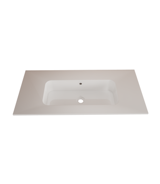 GLISS DESIGN Wastafel Asia Glans Wit 90cm wasbak zonder kraangat