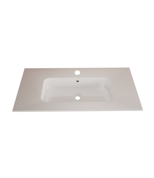 Wastafel Asia Glans Wit 90cm wasbak zonder kraangat
