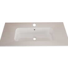 Wastafel Asia Glans Wit 90cm wasbak met kraangat