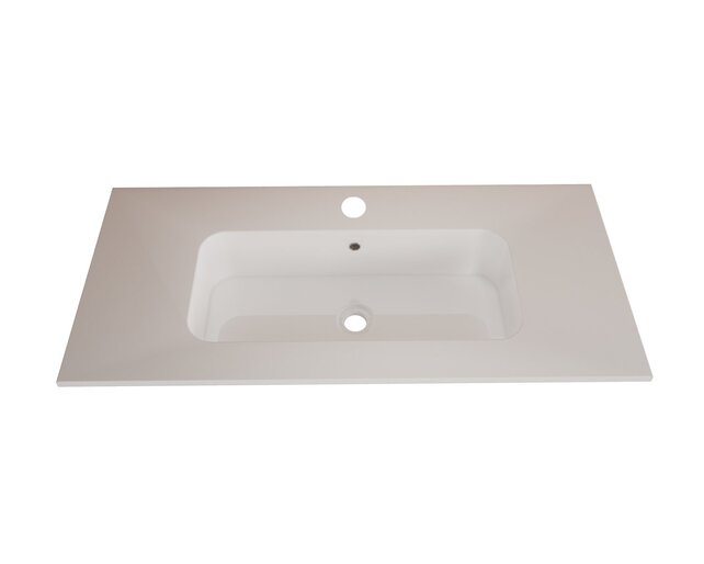 Wastafel Asia Glans Wit 90cm wasbak met kraangat Wastafel Asia Glans Wit 90cm wasbak met kraangat
