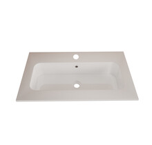 Wastafel Asia Glans Wit 80cm wasbak met kraangat