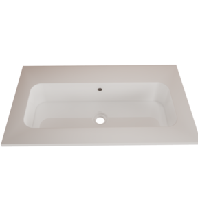 Wastafel Asia Glans Wit 80cm wasbak zonder kraangat