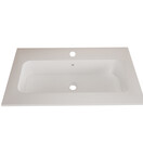 Wastafel Asia Mat Wit 80cm wasbak met kraangat