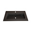 GLISS DESIGN Wastafel Asia Mat Zwart 80cm wasbak met kraangat