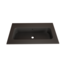 GLISS DESIGN Wastafel Asia Mat Zwart 80cm wasbak zonder kraangat