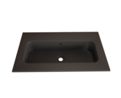 Wastafel Asia Mat Zwart 70cm wasbak zonder kraangat