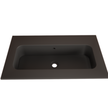 Wastafel Asia Mat Zwart 70cm wasbak zonder kraangat