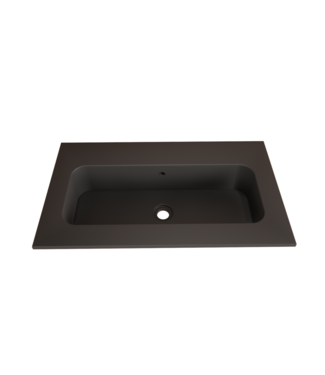 GLISS DESIGN Wastafel Asia Mat Zwart 70cm wasbak zonder kraangat