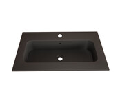 Wastafel Asia Mat Zwart 70cm wasbak met kraangat Wastafel Asia Mat Zwart 70cm wasbak met kraangat