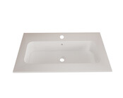 Wastafel Asia Mat Wit 70cm wasbak met kraangat