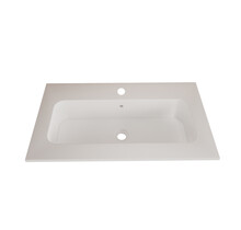 Wastafel Asia Mat Wit 70cm wasbak met kraangat