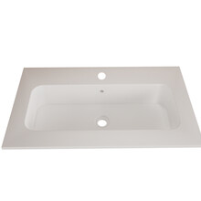 Wastafel Asia Mat Wit 70cm wasbak met kraangat