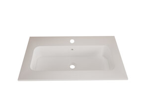 Wastafel Asia Mat Wit 70cm wasbak met kraangat