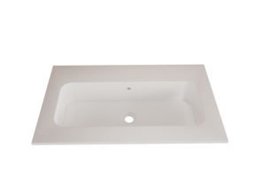 Wastafel Asia Mat Wit 70cm wasbak zonder kraangat